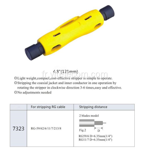 Lames de RG câble Stripper 2 model Tools